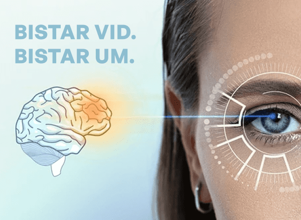 Promotivna slika za akciju "Bistar vid, Bistar um", koja prikazuje vezu između zdravlja oka i mozga.